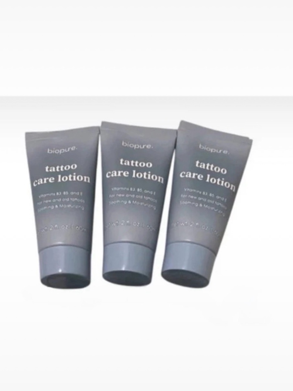 All 3 of these Biopure Tattoo Care Lotion Tubes New